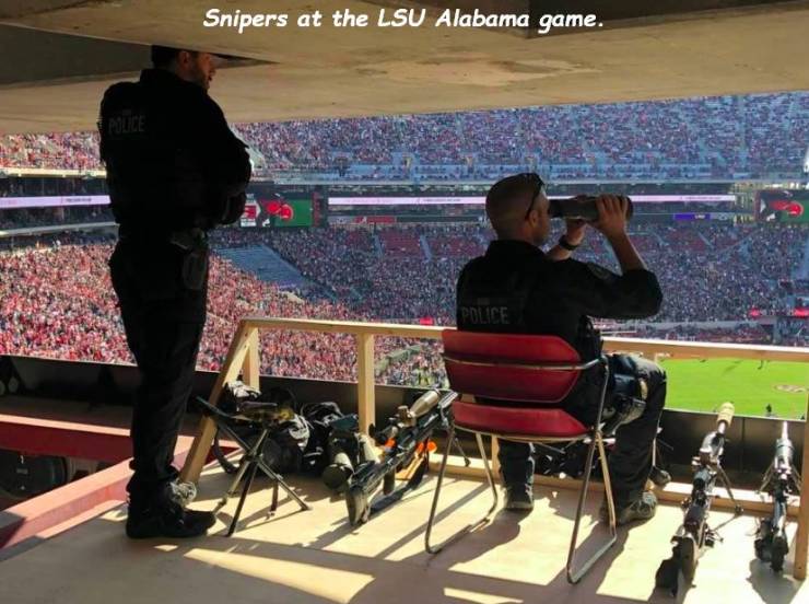 games - Snipers at the Lsu Alabama game. Police