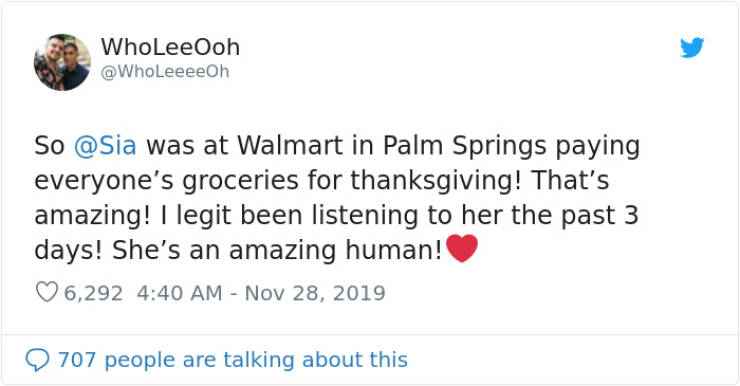 boyfriend body shaming - Whol WhoLeeOoh So was at Walmart in Palm Springs paying everyone's groceries for thanksgiving! That's amazing! I legit been listening to her the past 3 days! She's an amazing human! 6,292 9