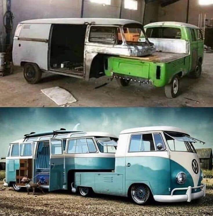 modified vw old van