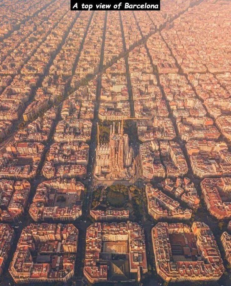 Barcelona - A top view of Barcelona