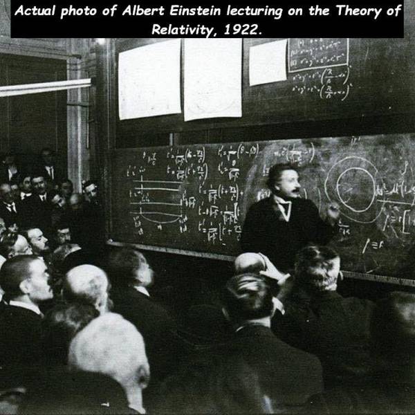 albert einstein lecturing - Actual photo of Albert Einstein lecturing on the Theory of Relativity, 1922.