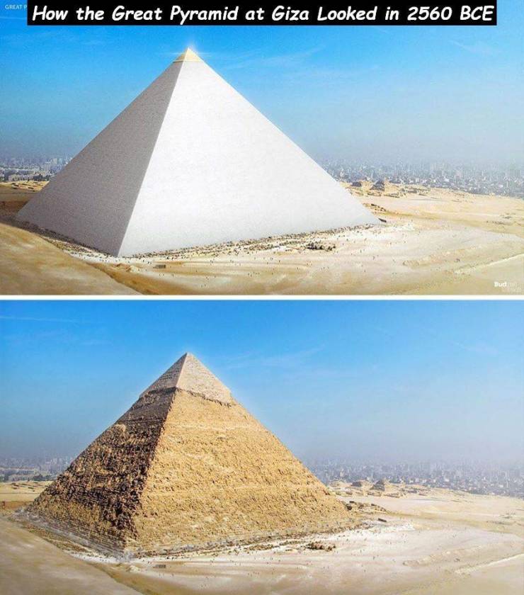 original pyramids of giza - How the Great Pyramid at Giza Looked in 2560 Bce How the Great Pyramid at isa Looked in 2160 m