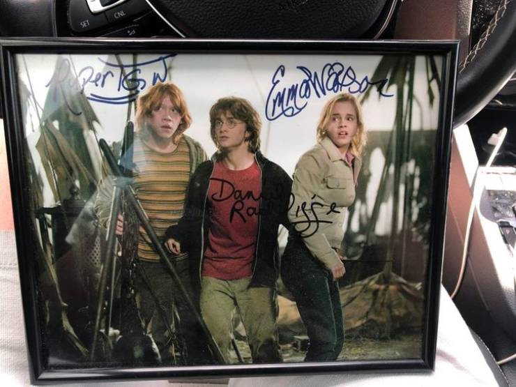 signed photo of harry potter cast members