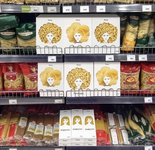 pasta hair packaging