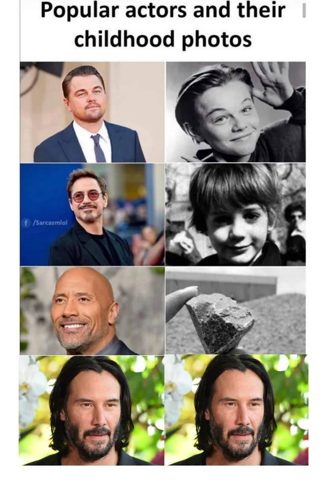 collage - Popular actors and their childhood photos fSarcasmlol