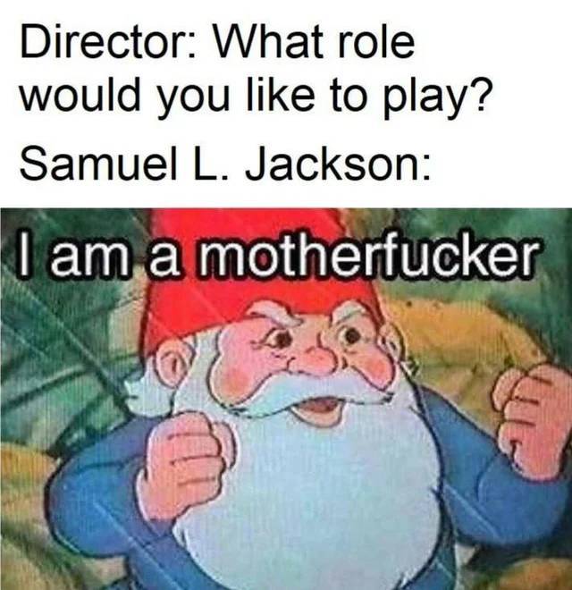 nice people meme - Director What role would you to play? Samuel L. Jackson I am a motherfucker