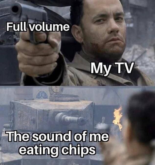 pennsylvania - Full volume My Tv The sound of me eating chips