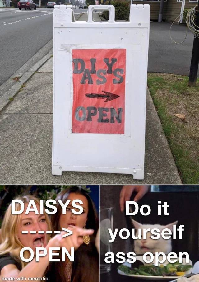 poster - Ass Pen Do it Daisys 2. Open yourself ass open made with mematic