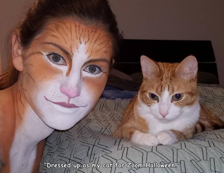 whiskers - "Dressed up as my cat for Zoom Halloween.