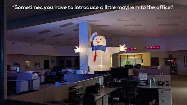 interior design - "Sometimes you have to introduce a little mayhem to the office."