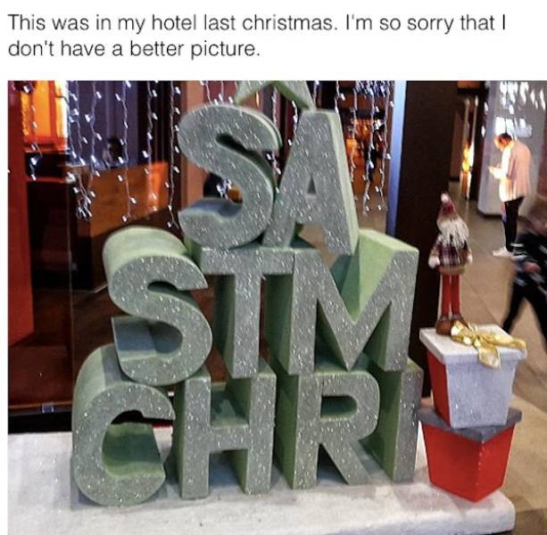 christmas decoration - This was in my hotel last christmas. I'm so sorry that I don't have a better picture. Sim Garn