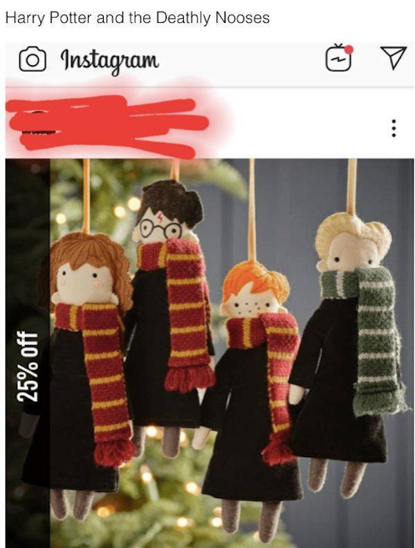 harry potter ornaments - Harry Potter and the Deathly Nooses Instagram ho 25% off