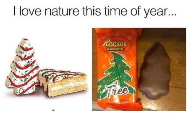 snack cake meme - I love nature this time of year... Reese's ?free