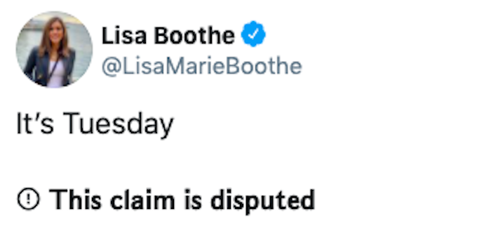 paper - Lisa Boothe MarieBoothe It's Tuesday This claim is disputed