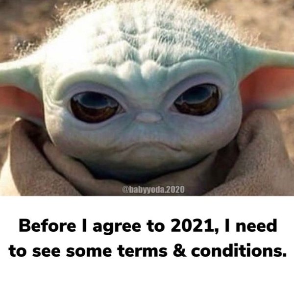 dirty star wars memes - 2020 Before I agree to 2021, I need to see some terms & conditions.
