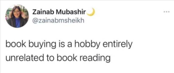 paper - Zainab Mubashir book buying is a hobby entirely unrelated to book reading