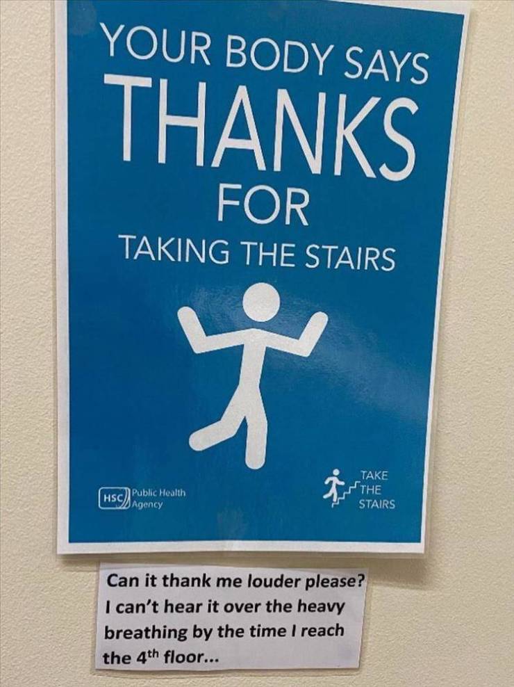 keep safe on the internet - Your Body Says Thanks For Taking The Stairs Take Hsc Public Health The Stairs Agency Can it thank me louder please? I can't hear it over the heavy breathing by the time I reach the 4th floor...