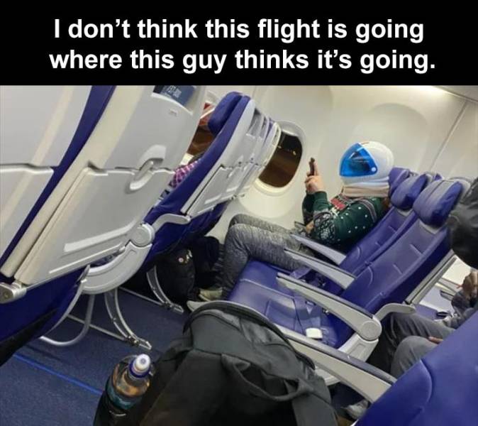 car - I don't think this flight is going where this guy thinks it's going.