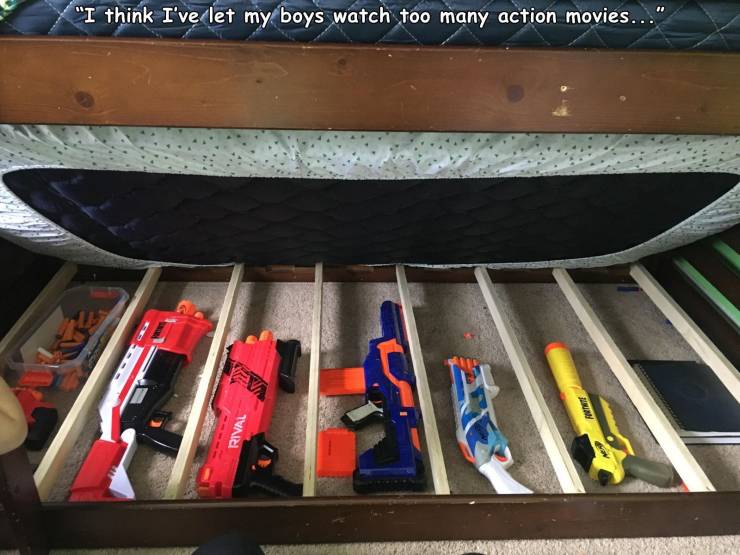 "I think I've let my boys watch too many action movies... Av Rival