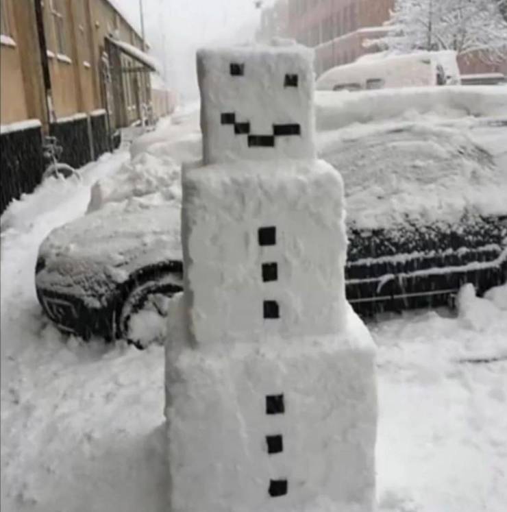 minecraft snowman meme