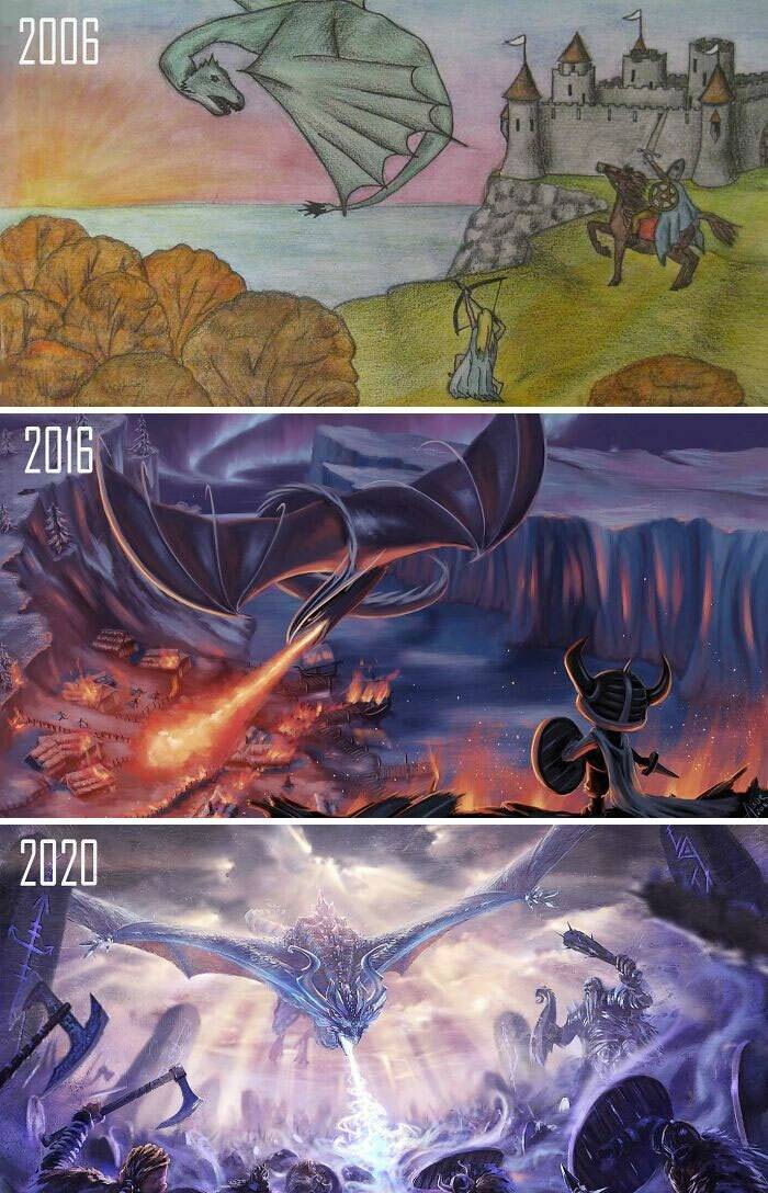 ice dragon artwork - 2006 2016 2020