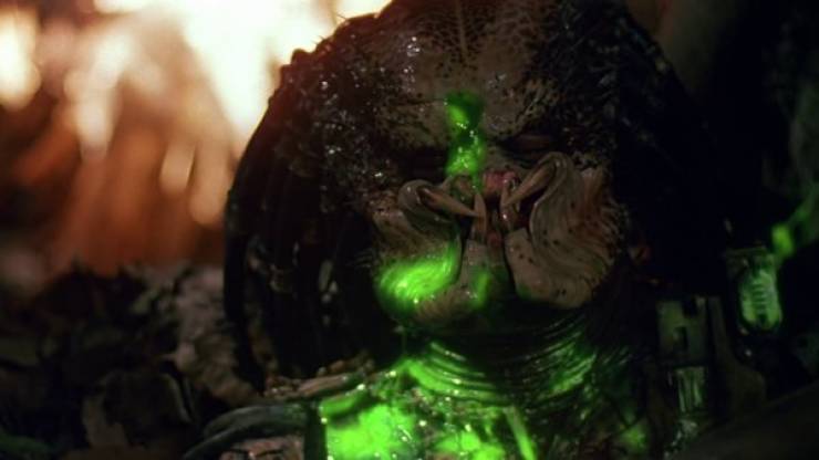 The Predator’s green blood was made from glow sticks.