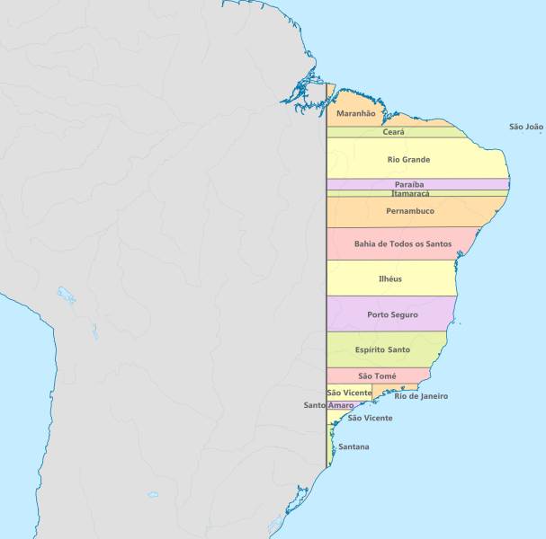 "Brazil had straight borders in 1534."