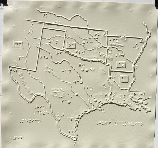 "Braille map of southern US"