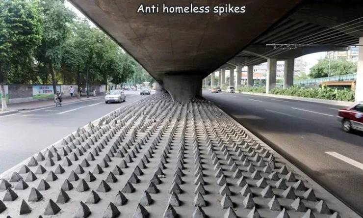 anti homeless architecture - Anti homeless spikes Ww