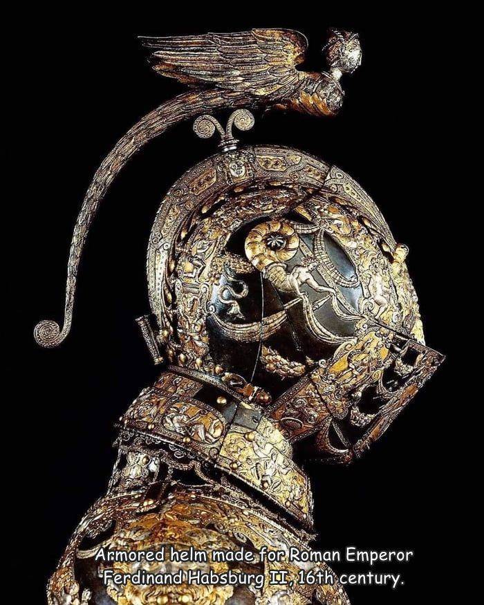 Armored helm made for Roman Emperor Ferdinand Habsburg Ii, 16th century.