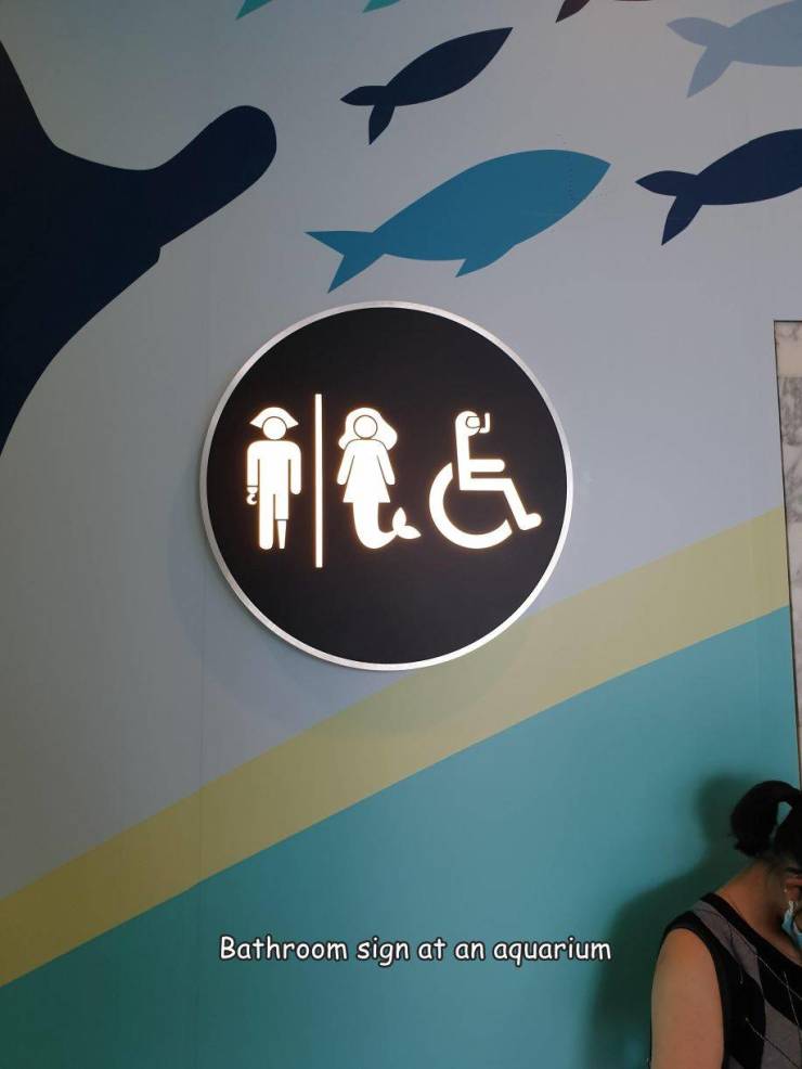 s.e.a. aquarium - Ce Bathroom sign unlumnbD Ud
