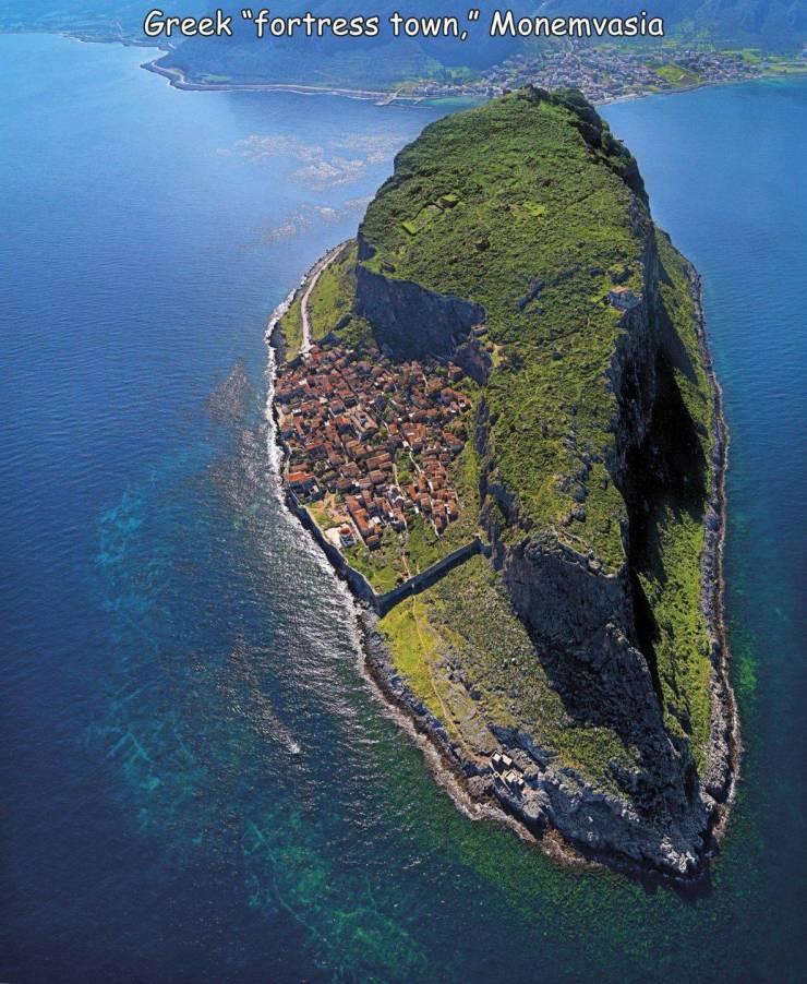 random pics and cool photos - peloponnese monemvasia - Greek "fortress town," Monemvasia