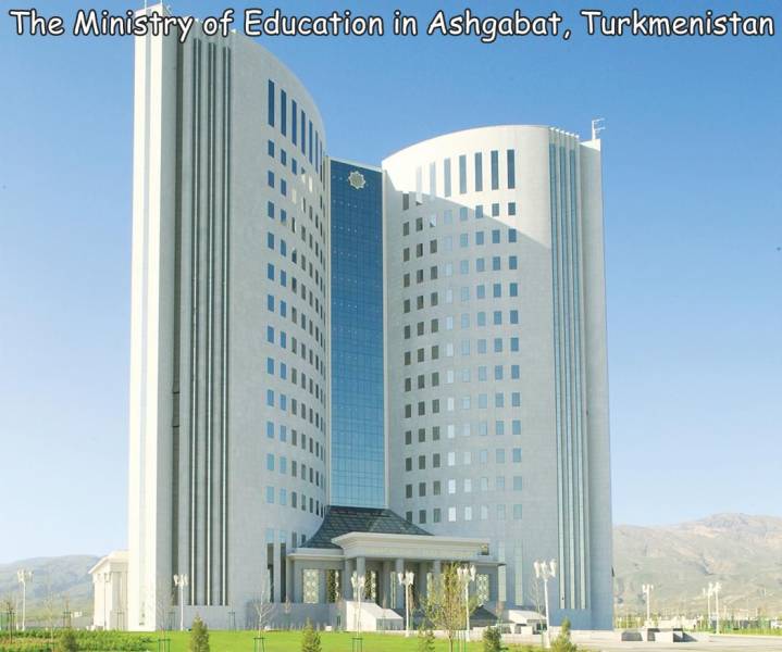 The Ministry of Education in Ashgabat, Turkmenistan