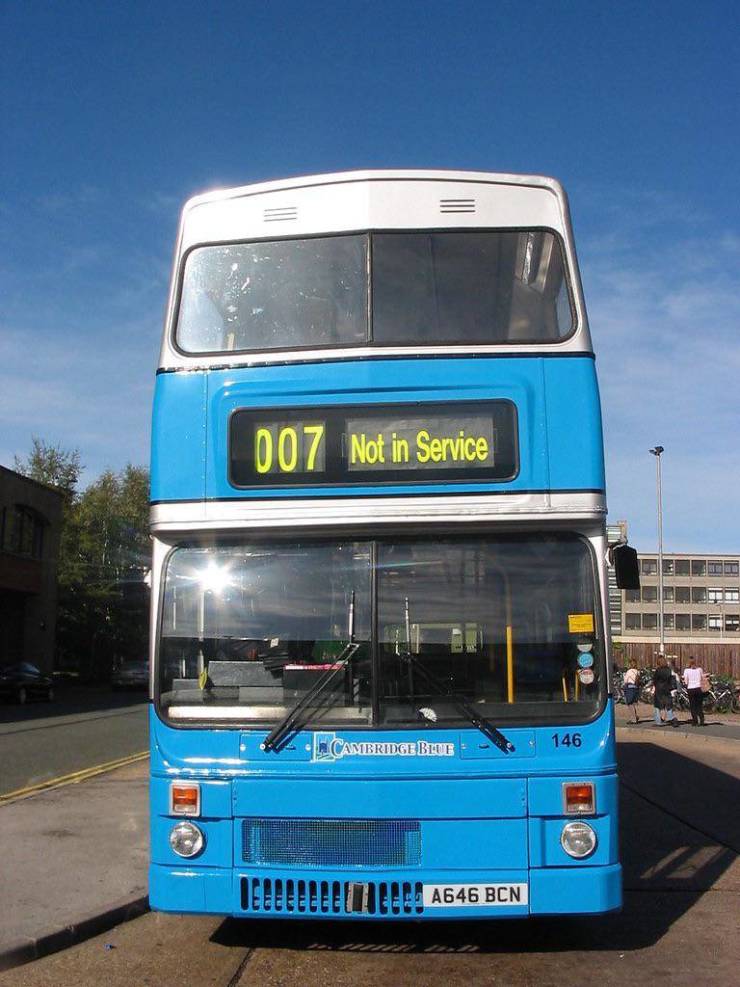 double decker bus - 007 Not in Service Doo Cambridge Blue 146 A646 Bcn