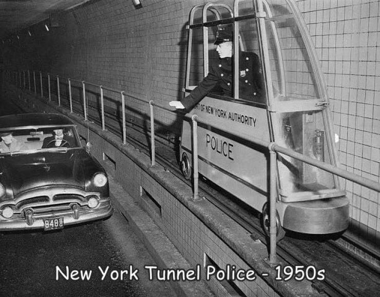 holland tunnel train - Senyork Authority Police 09488 New York Tunnel Police 1950s