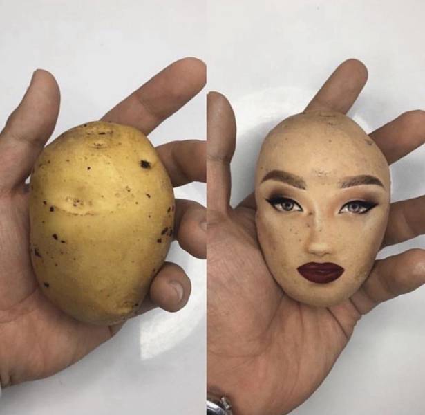 funny randoms - potato make up
