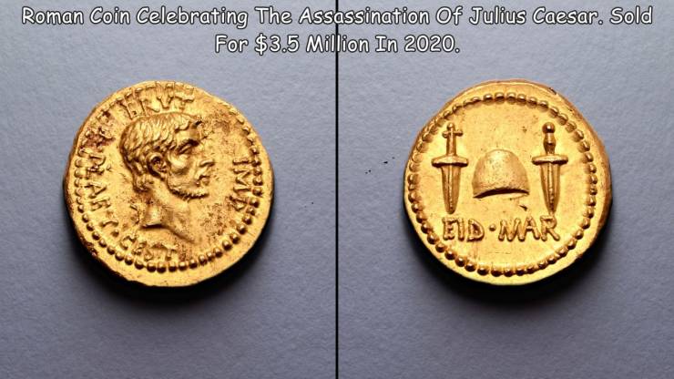 funny randoms - eid mar - Roman Coin Celebrating The Assassination Of Julius Caesar. Sold For $3.5 Million In 2020. i 06 Tat HdMar