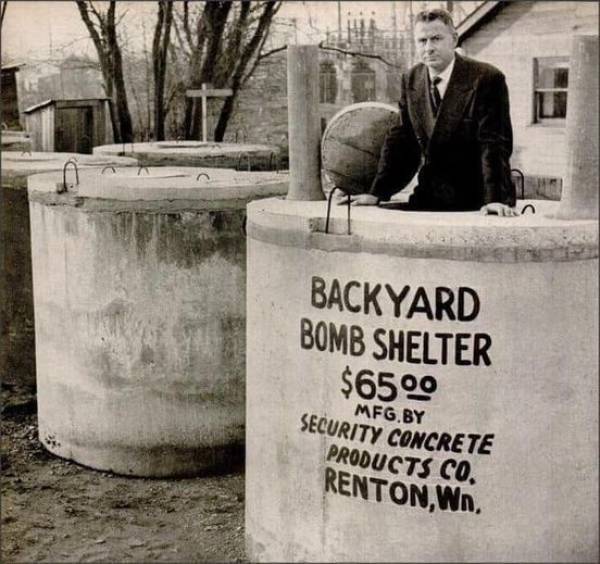 arms race bomb shelter - Backyard Bomb Shelter $6500 Mfg.By Security Concrete Products Co. Renton, Wn.