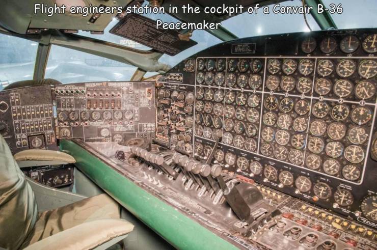 fascinating photos - fun randoms - convair b 36 peacemaker cockpit - Flight engineers station in the cockpit of a Convair B36 Peacemaker el 4 TheTO Lice Lo. To 10 , . ,