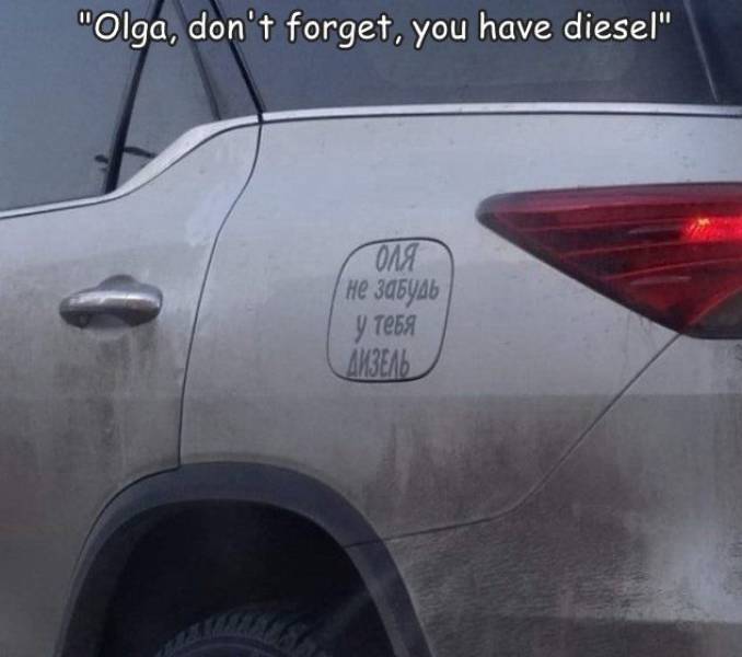 fascinating photos - fun randoms - "Olga, don't forget, you have diesel"