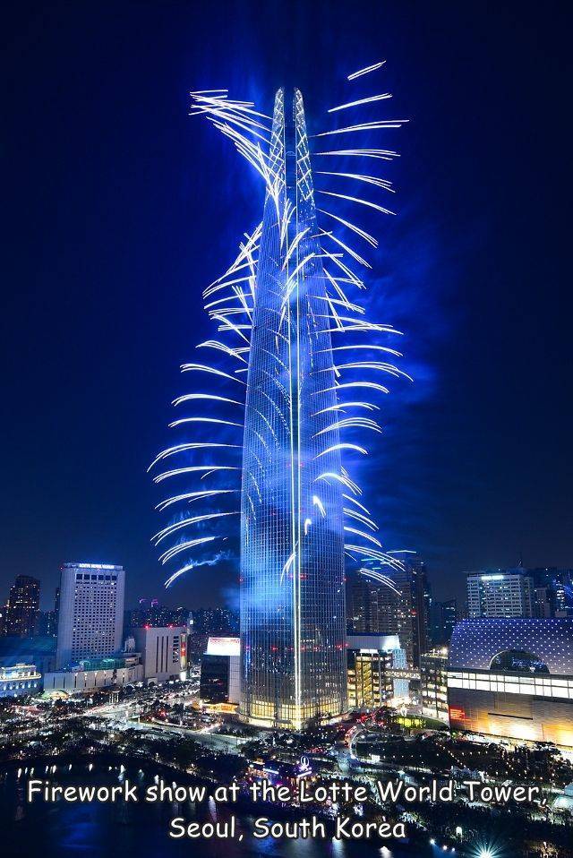 fun randomsAllac Hina Firework show at the Lotte World Tower, Seoul, South Korea