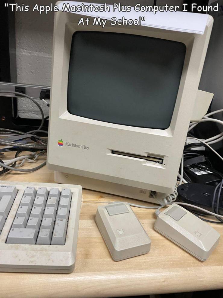 electronics - "This Apple Macintosh Plus Computer I Found At My School Macintosh Plus