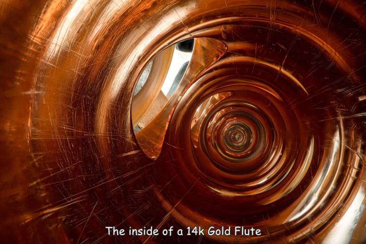 fun randoms - light - The inside of a 14k Gold Flute