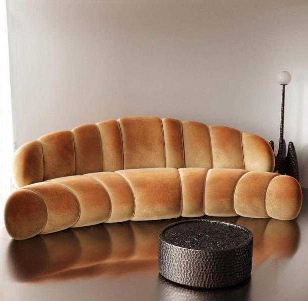 funny randoms - cool photos - croissant sofa