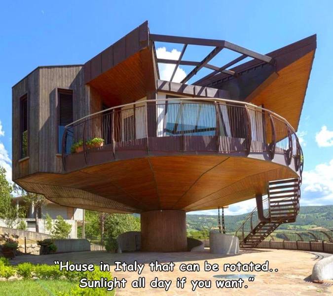 rotating house - House in Italy that can be rotated.. Sunlight all day if you want.