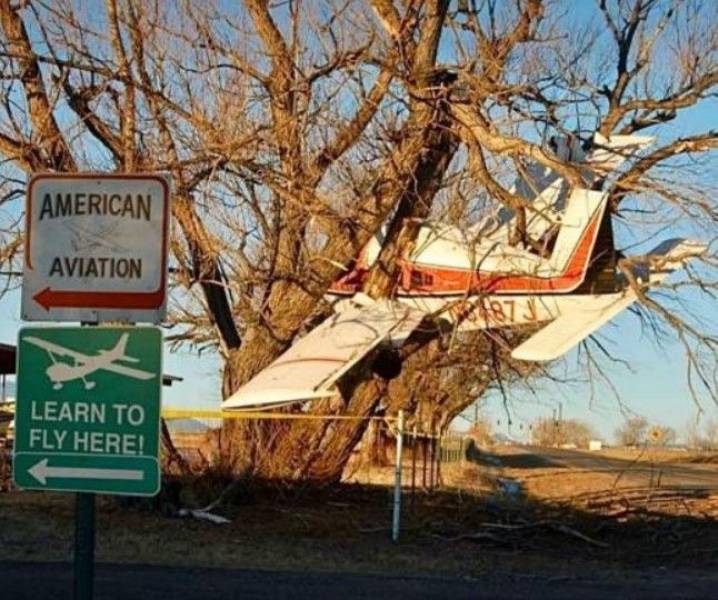 irony humor - American Aviation 187 Learn To Fly Here!