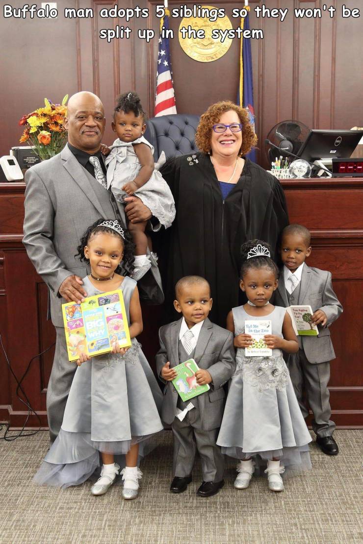 man adopts 5 siblings - Buffalo man adopts 5 siblings so they won't be split up in the system Tony T. In the too