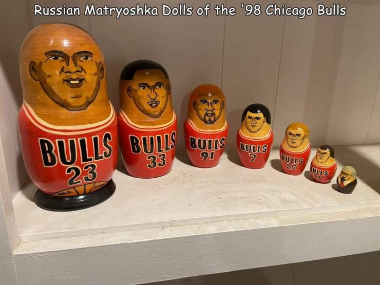 cool photos - toy - Russian Matryoshka Dolls of the '98 Chicago Bulls Bulls Bulls Buns 91 Bulls 7 33 Runes 25 Tuins 23 55