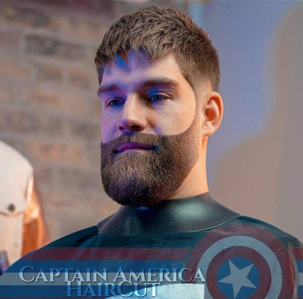 fun randoms - captain america haircut - Captain America Haircut