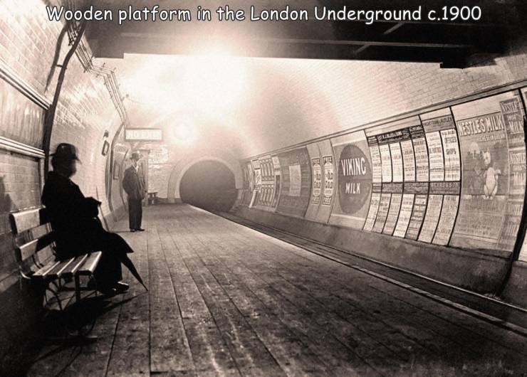 fun randoms - london underground vintage - Wooden platform in the London Underground c.1900 Monte Restles Milk Sul | Viking Heide Ieee Nilk